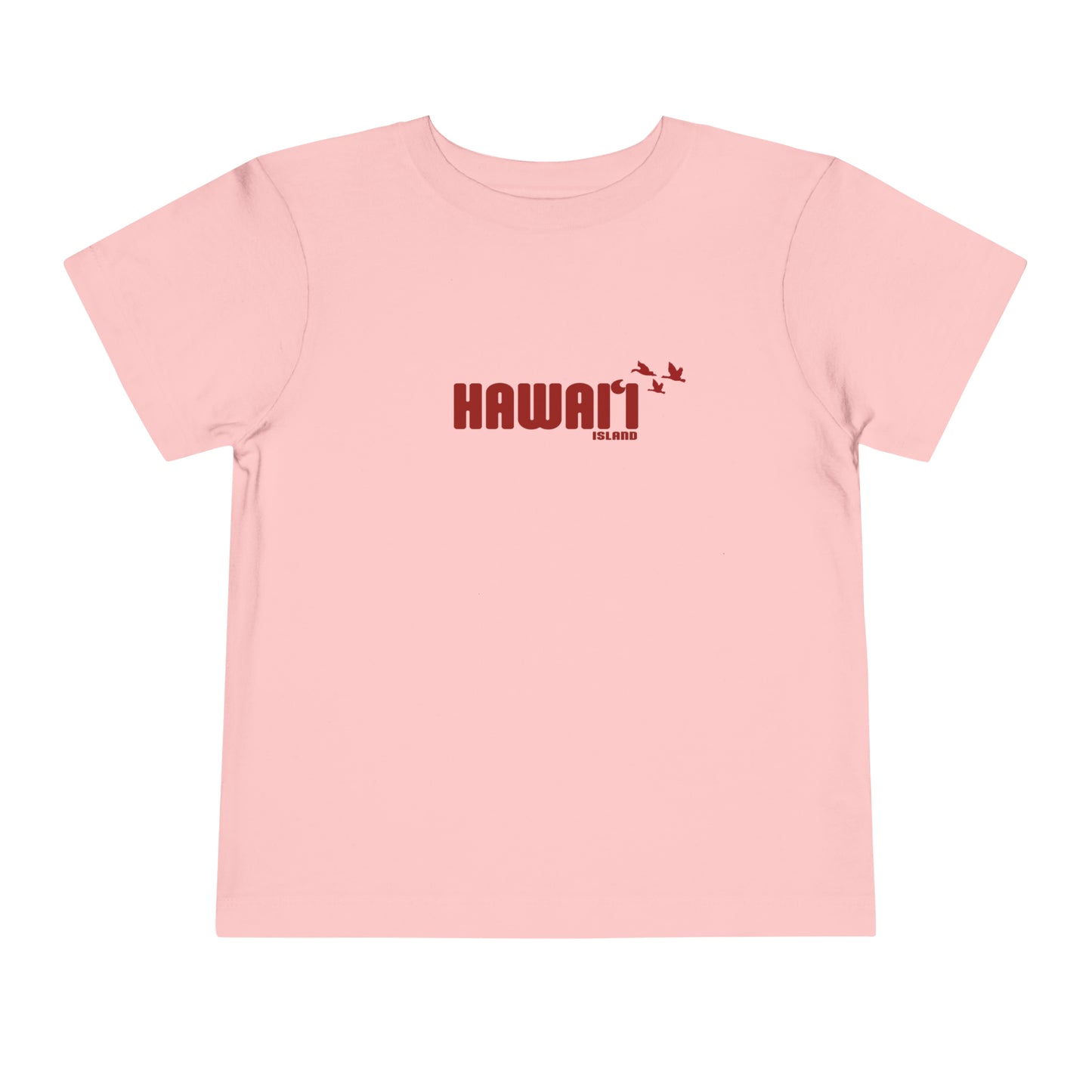 Pilialoha Gifts Hawaii Island Toddler Tee in Pink, front view