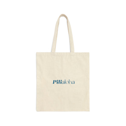 Blue Iwa Birds Cotton Canvas Tote Bag