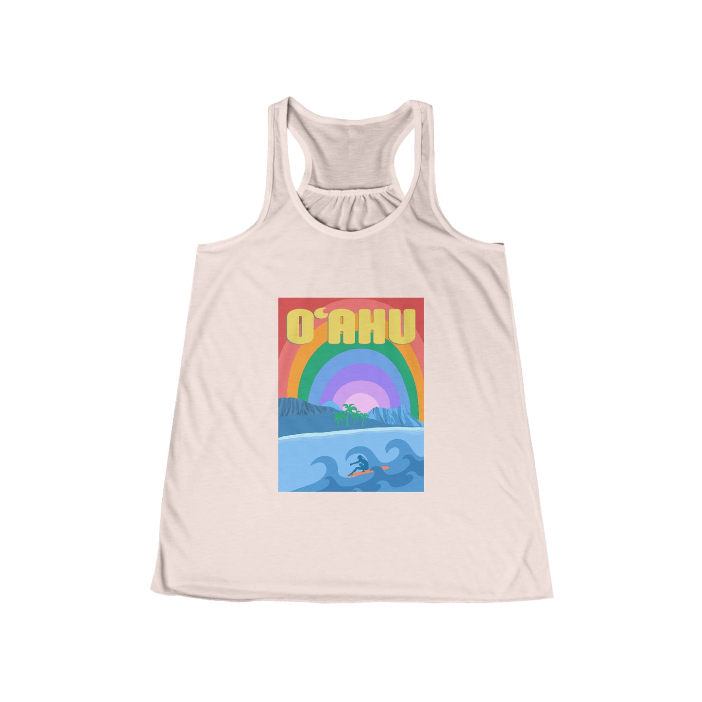 O’ahu, Hawai’i  Women's Flowy Racerback Tank