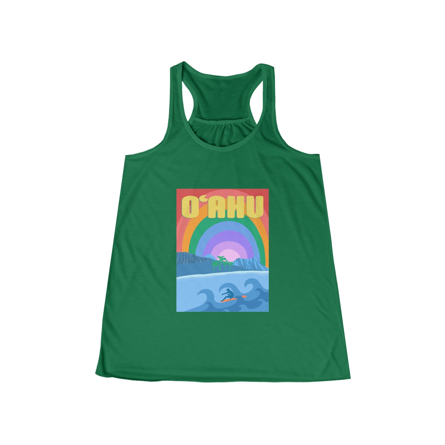 O’ahu, Hawai’i  Women's Flowy Racerback Tank