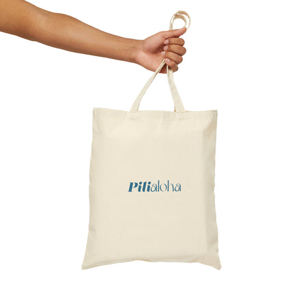 Blue Iwa Birds Cotton Canvas Tote Bag