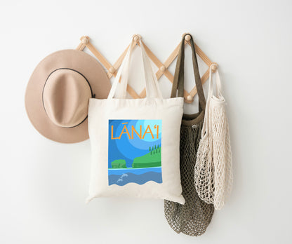 Pilialoha Gifts Canvas Tote Bag of Lanaʻi City, Hawaii