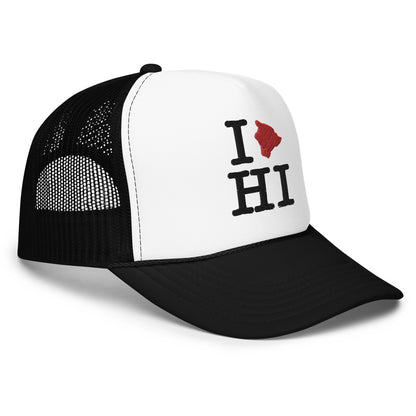 I❤️HI Hawaii Island Foam Trucker Hat