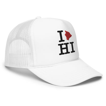 I❤️HI Hawaii Island Foam Trucker Hat